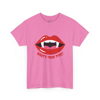 Vampire Lips Tee: Unisex Heavy Cotton Tee for Halloween, Party, Gift, Funny T-Shirt, Casual Wear, Trendy Fashion