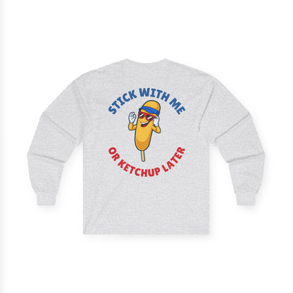 Corndog Season // Long Sleeve Tee - Fun Unisex Apparel for Food Lovers