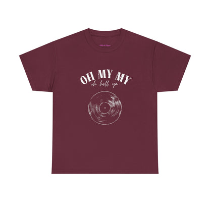 Oh My My Vintage Vinyl Graphic // Unisex Heavy Cotton Tee - Perfect for Music Lovers