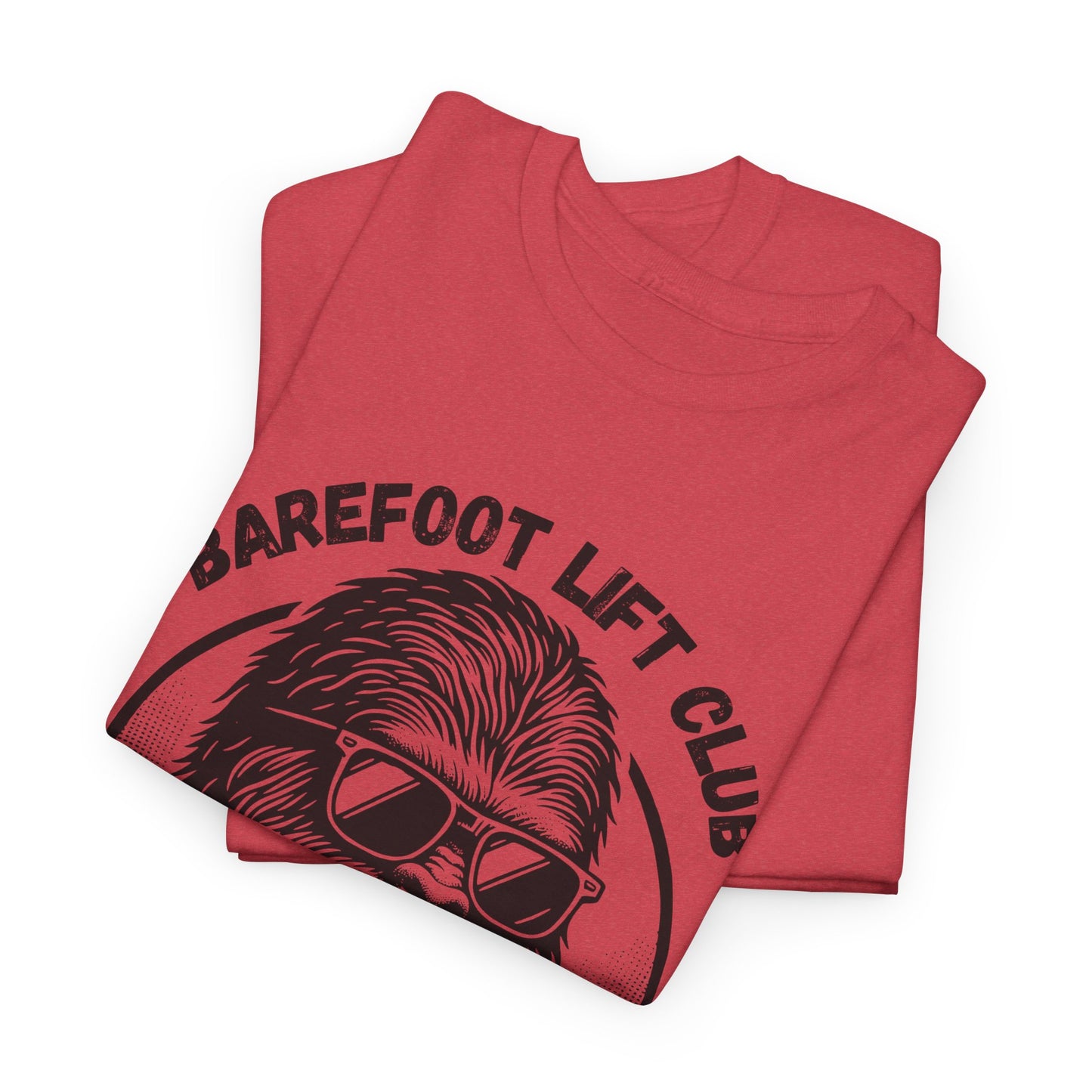 Bigfoot Founding Member of the Barefoot Lift Club // Unisex Heavy Cotton Tee - Founding Member Sasquatch Design