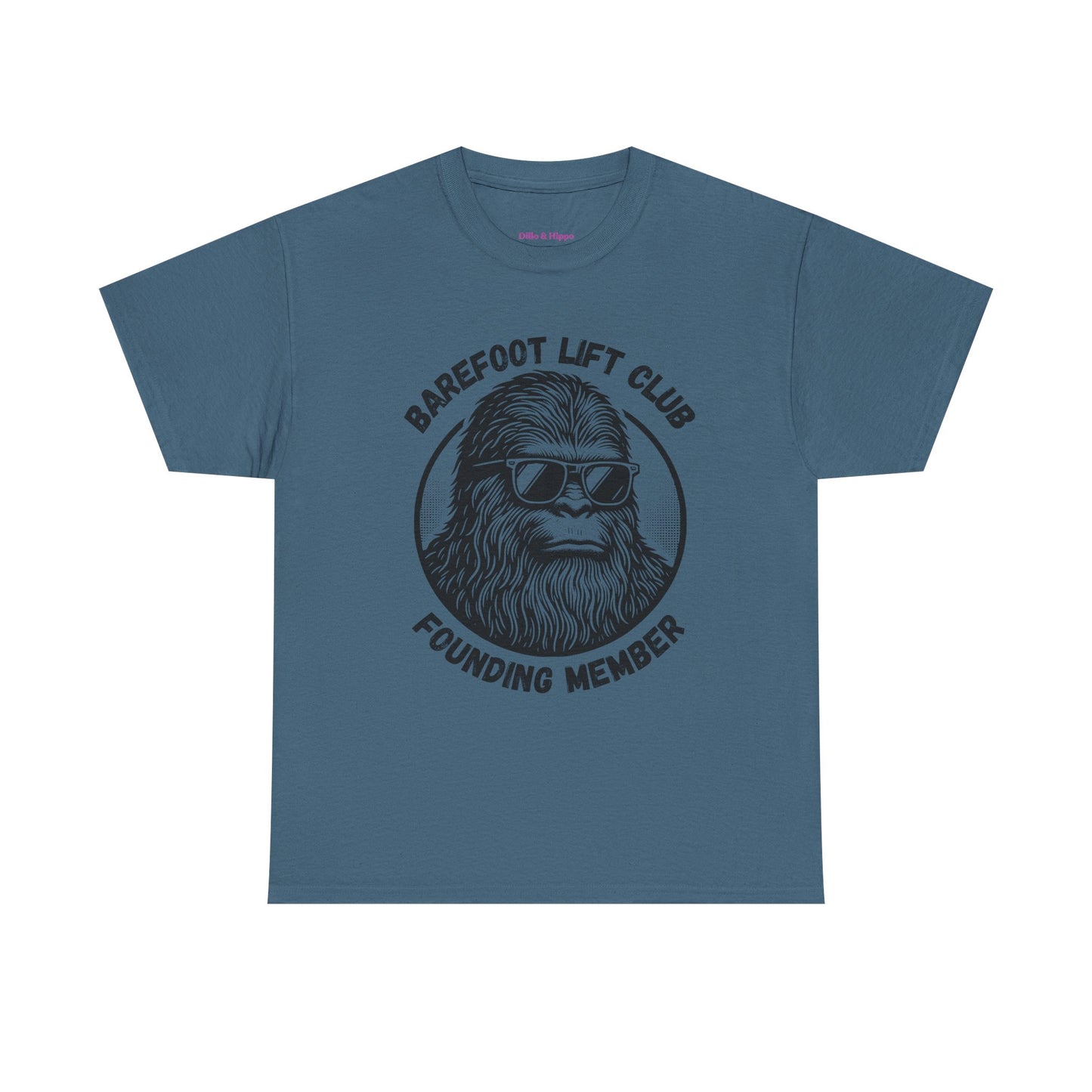 Bigfoot Founding Member of the Barefoot Lift Club // Unisex Heavy Cotton Tee - Founding Member Sasquatch Design