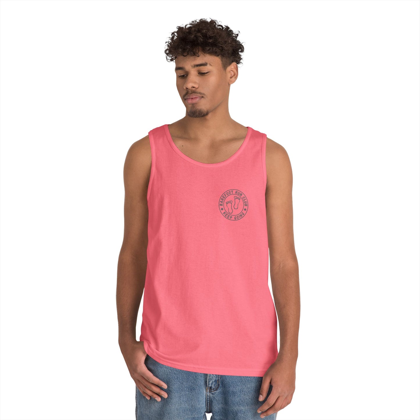 Barefoot Run Club // Bigfoot Founding Member // Double Sided Unisex Heavy Cotton Tank Top