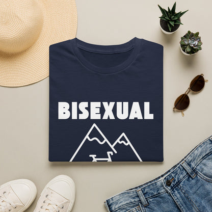 Bisexual (Mountain) Bicyclist  // Unisex Softstyle T-Shirt