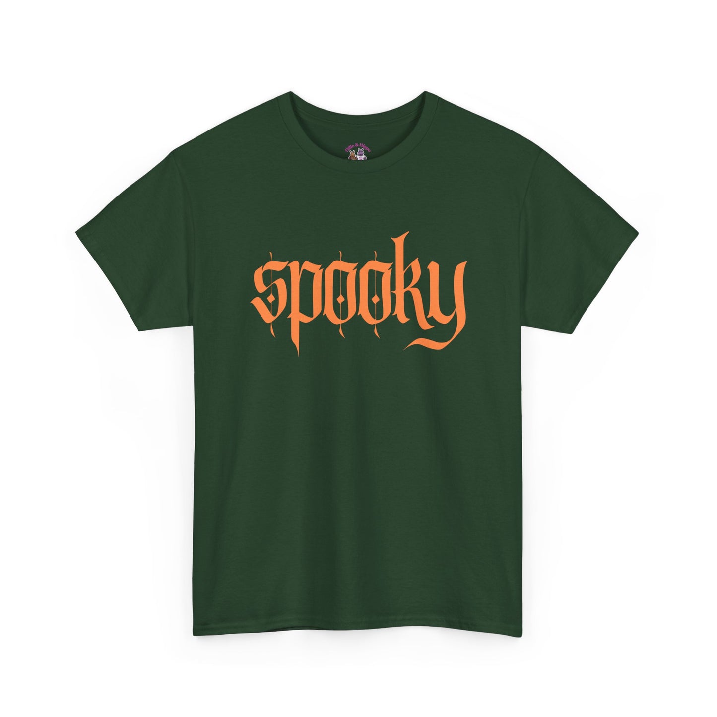 Spooky Unisex Heavy Cotton Tee, Halloween Shirt, Cute Fall T-Shirt, Casual Wear, Gift for Friends, Seasonal Apparel