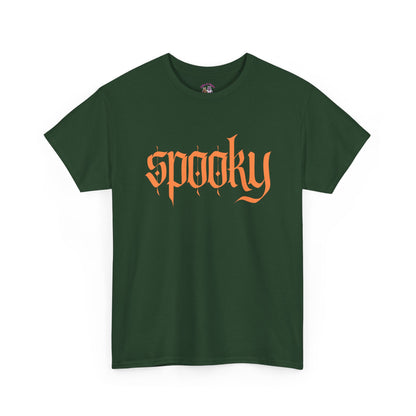 Spooky Unisex Heavy Cotton Tee, Halloween Shirt, Cute Fall T-Shirt, Casual Wear, Gift for Friends, Seasonal Apparel