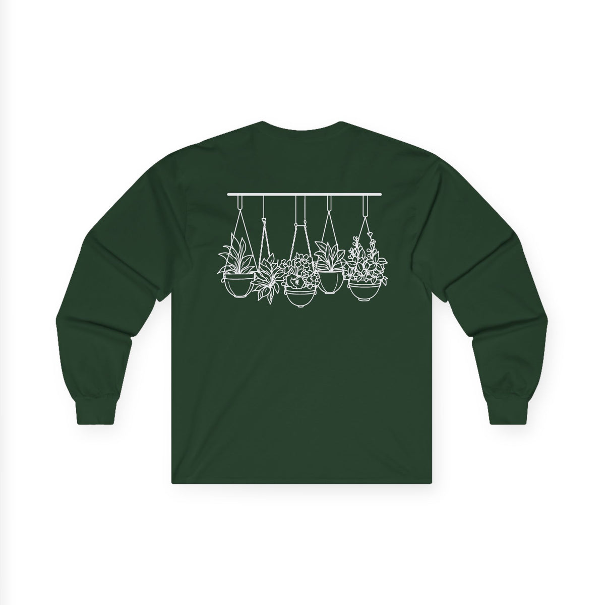 Hangin' With My Buds // Unisex Ultra Cotton Long Sleeve Tee - 'Happy Plants' Botanical Design