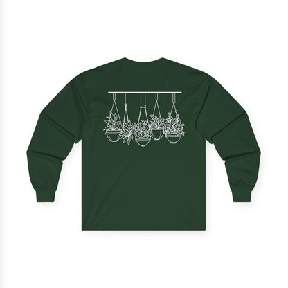 Hangin' With My Buds // Unisex Ultra Cotton Long Sleeve Tee - 'Happy Plants' Botanical Design
