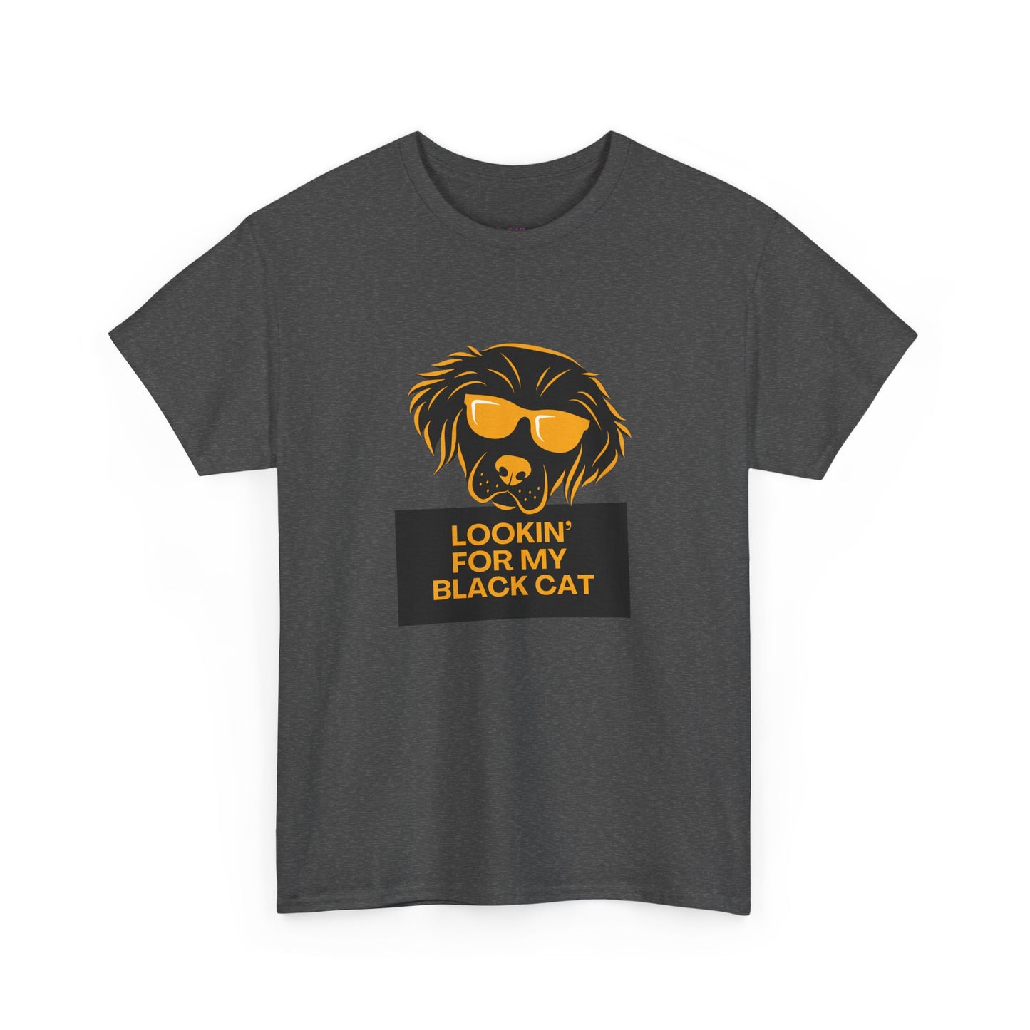 Golden Retriever with Sign //  Unisex Heavy Cotton Tee