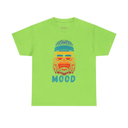 Bigfoot Mood // Retro Mood Unisex Heavy Cotton Tee - Colorful Graphic T-Shirt
