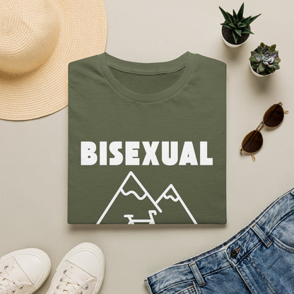 Bisexual (Mountain) Bicyclist  // Unisex Softstyle T-Shirt