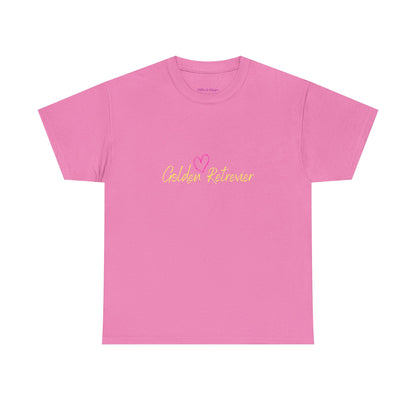 Golden Retriever Woofin' For My Black Cat // Unisex Heavy Cotton Tee - Relationship Dynamics