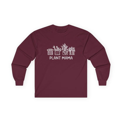 Plant Mama // Long Sleeve Tee - Unisex Cotton Shirt for Plant Lovers