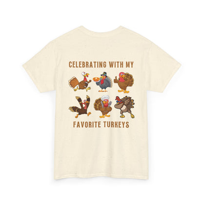 Happy Friendsgiving with My Favorite Turkeys // Unisex Jersey Short Sleeve Tee