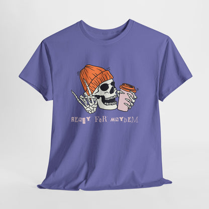 Skull Graphic Tee, Unisex Heavy Cotton, Casual Streetwear, Grunge Aesthetic, Halloween Costume, Gift for Him/Her
