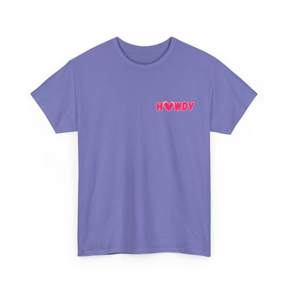 H<3WDY Pocket Placement // Fun Howdy Graphic Unisex Heavy Cotton Tee