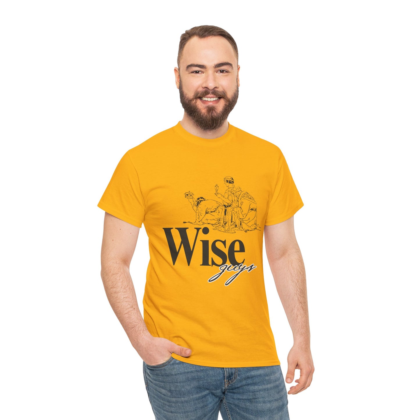 Wise Guys Unisex Heavy Cotton Tee - Stylish Graphic Tee for Casual Wear