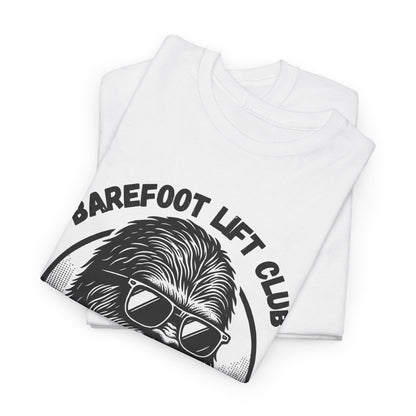 Bigfoot Founding Member of the Barefoot Lift Club // Unisex Heavy Cotton Tee - Founding Member Sasquatch Design