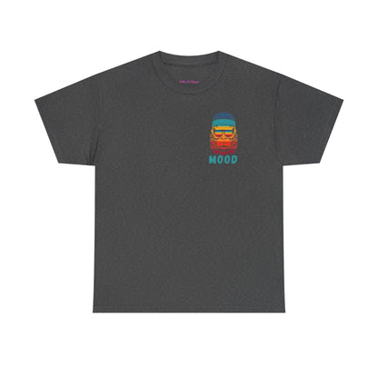 Bigfoot Mood - Pocket Placement // Retro Mood Unisex Heavy Cotton Tee - Colorful Graphic T-Shirt