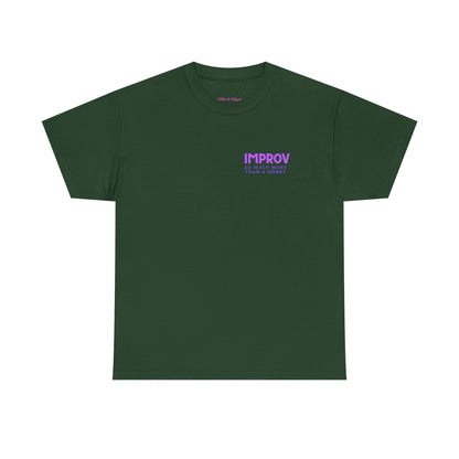 Improv, Multi Color "Yes, And" Double-sided // Colorful Affirmation Unisex Heavy Cotton Tee