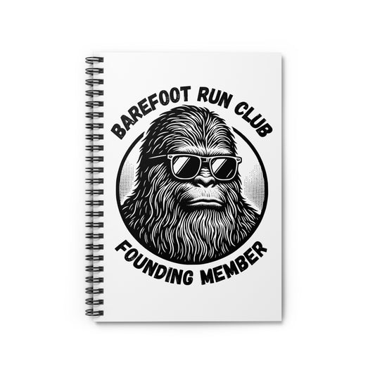 Barefoot Run Club Founding Member // Spiral Notebook - Ruled Line