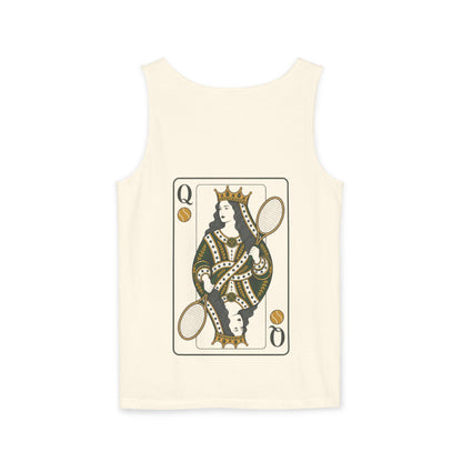 Tennis- Queen of the Court - Vintage Playing Card - Tank Top — Graphic Tank