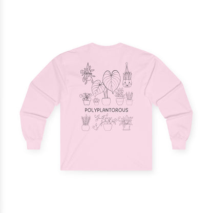 polyPLANTorous // Unisex Long Sleeve Tee - Botanical Design for Plant Lovers