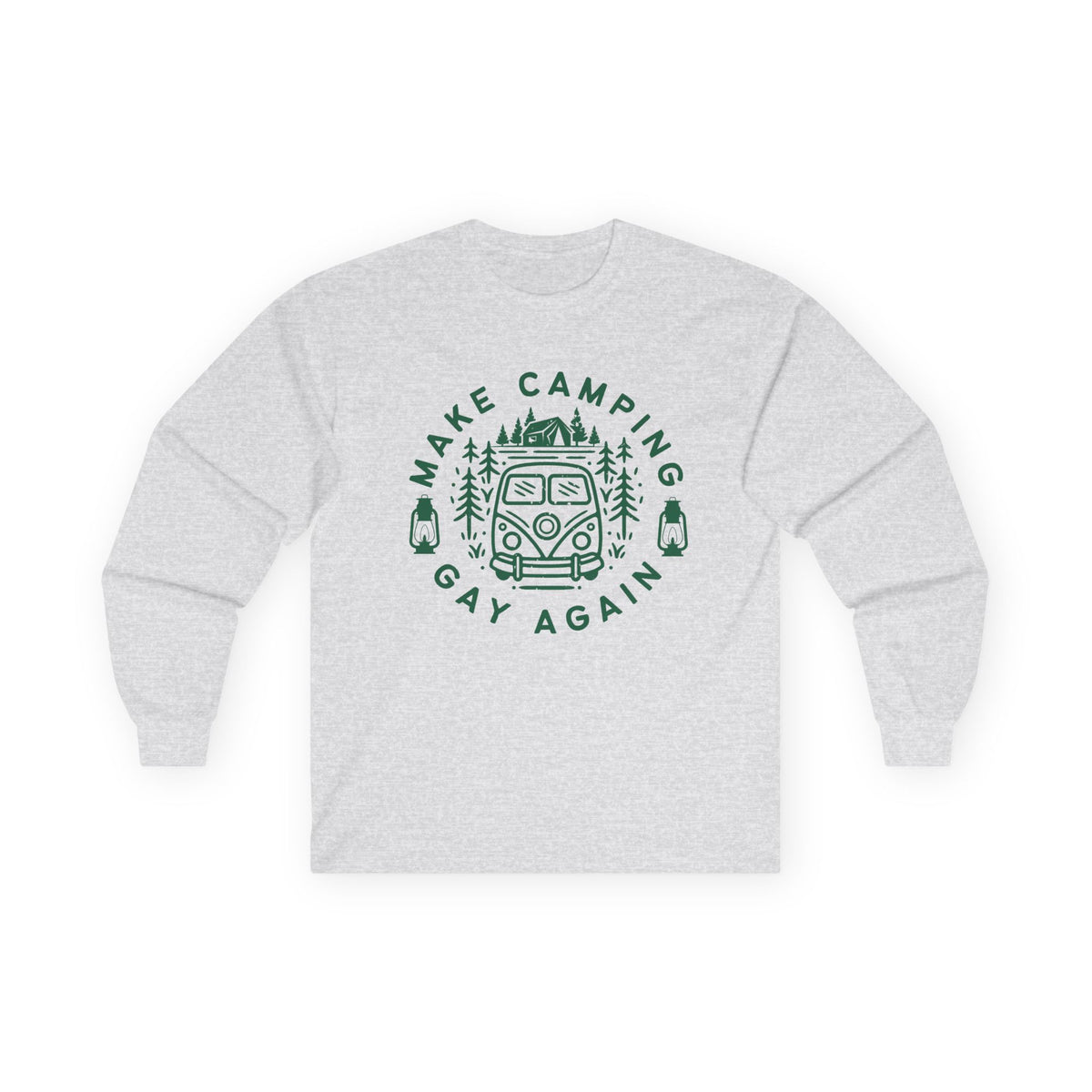 Make Camping Gay Again // Long Sleeve Tee - Unisex Ultra Cotton Shirt for Outdoor Enthusiasts