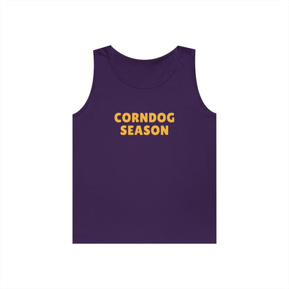 Corndog Season Unisex Heavy Cotton Tank Top - Fun Summer Apparel