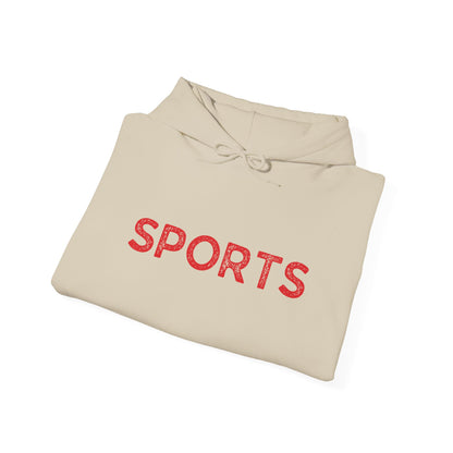 Sports // Unisex Heavy Blend™ Hooded Sweatshirt - Red Text