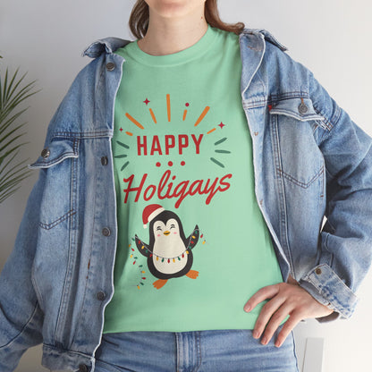 Happy Holigay Penguin Unisex Heavy Cotton Tee
