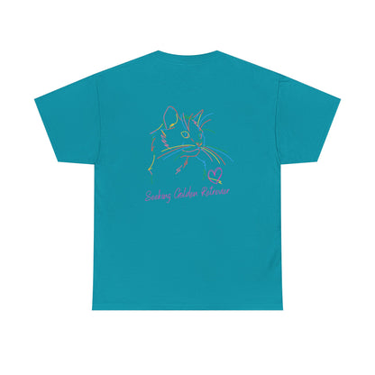 Black Cat Seeking My Golden Retriever // Unisex Heavy Cotton Tee - Relationship Dynamics