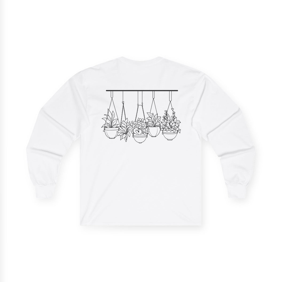 Hangin' With My Buds // Unisex Ultra Cotton Long Sleeve Tee - 'Happy Plants' Botanical Design