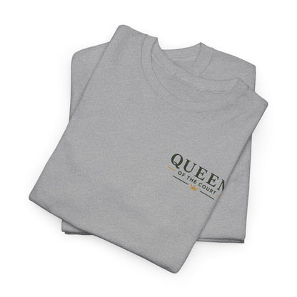 Pickleball - Queen of the Court - Sleeve Design - Vintage Playing Card Graphic T-Shirt