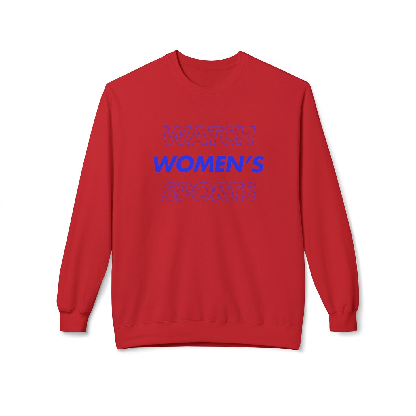Watch Women's Sports // Unisex Midweight Softstyle Fleece Crewneck Sweatshirt