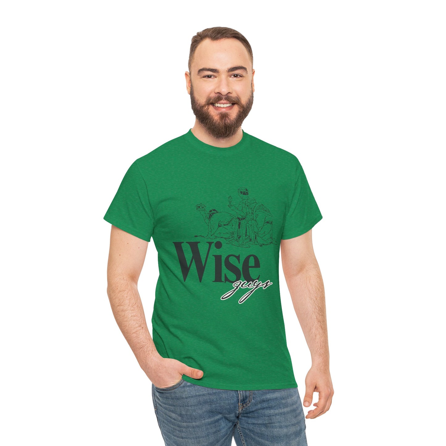 Wise Guys Unisex Heavy Cotton Tee - Stylish Graphic Tee for Casual Wear