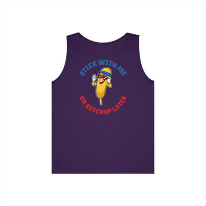 Corndog Season Unisex Heavy Cotton Tank Top - Fun Summer Apparel