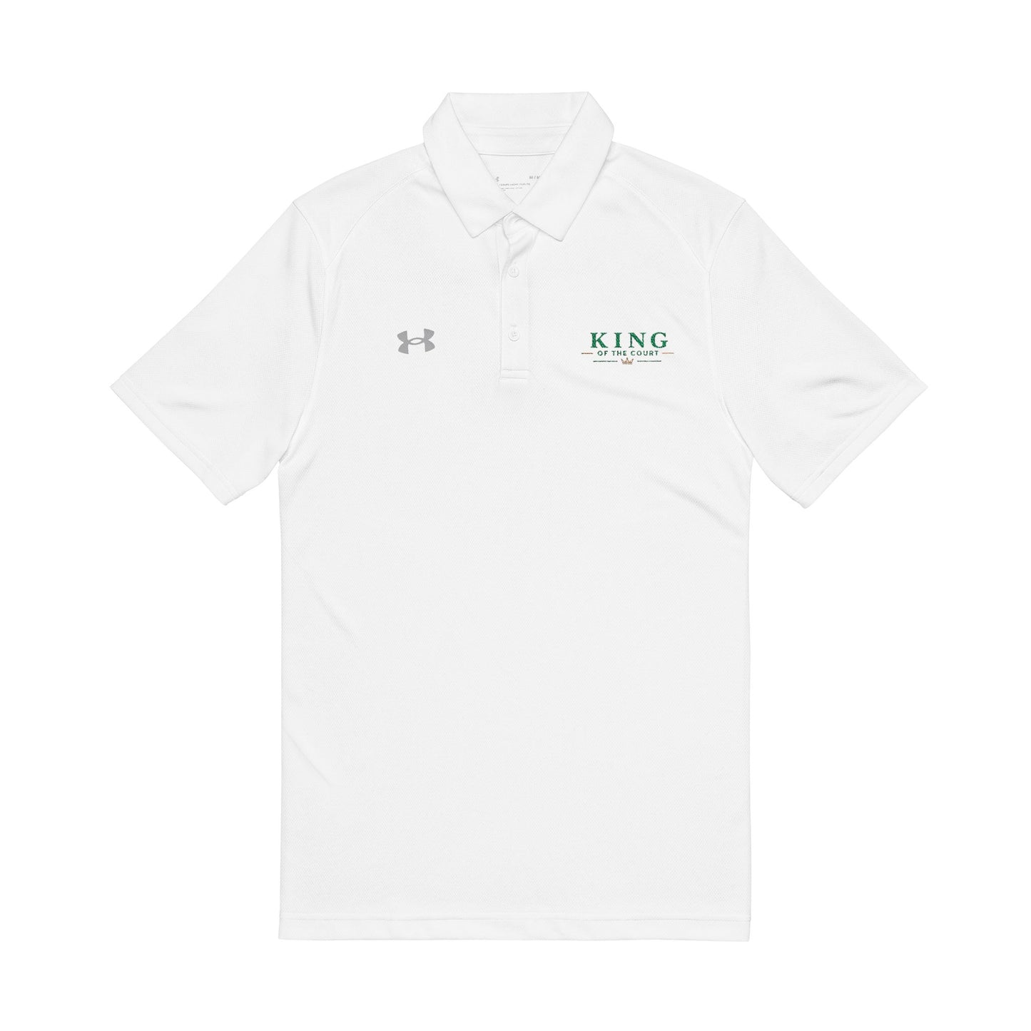 King of the Court-  Green Embroidered Men's Polo Shirt - Under Armour Performance Polo