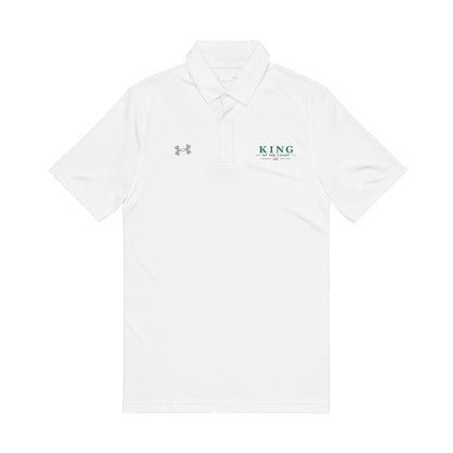 King of the Court-  Green Embroidered Men's Polo Shirt - Under Armour Performance Polo