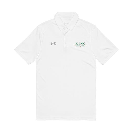 King of the Court-  Green Embroidered Men's Polo Shirt - Under Armour Performance Polo