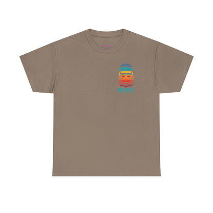 Bigfoot Mood - Pocket Placement // Retro Mood Unisex Heavy Cotton Tee - Colorful Graphic T-Shirt