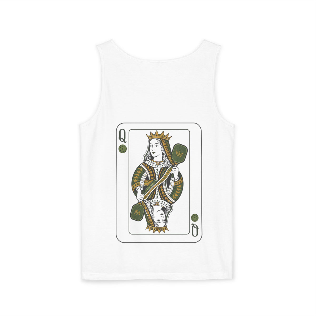 Pickleball - Queen of the Court - Vintage Playing Card - Tank Top — Graphic Tank