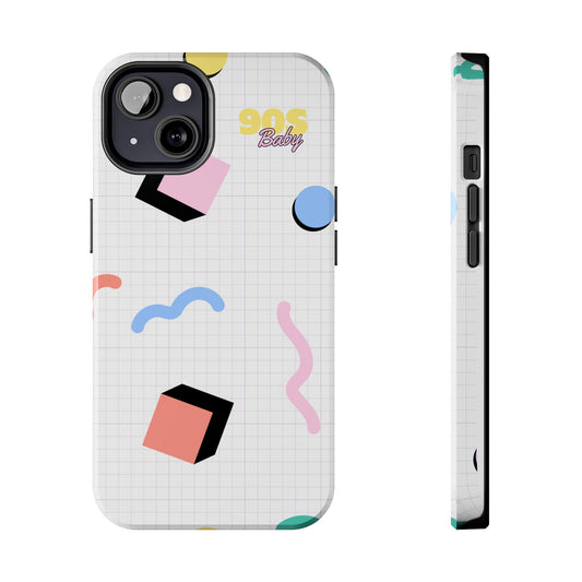 90s Baby Grid Paper Pattern // iPhone Case