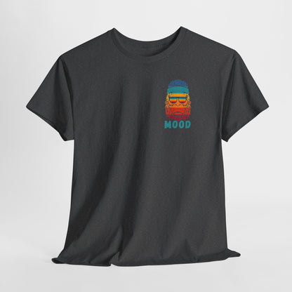 Bigfoot Mood - Pocket Placement // Retro Mood Unisex Heavy Cotton Tee - Colorful Graphic T-Shirt