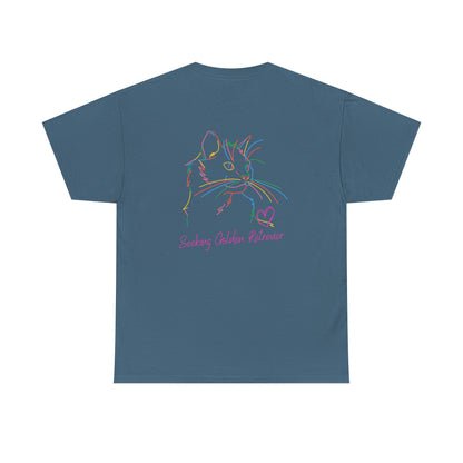 Black Cat Seeking My Golden Retriever // Unisex Heavy Cotton Tee - Relationship Dynamics