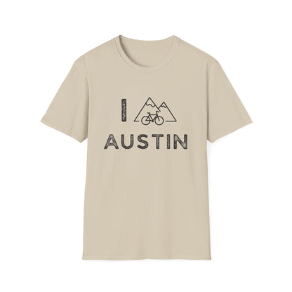 I (Mountain) Bike Austin // Unisex Softstyle T-Shirt