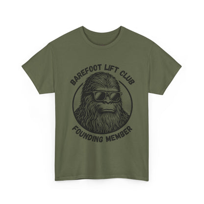 Bigfoot Founding Member of the Barefoot Lift Club // Unisex Heavy Cotton Tee - Founding Member Sasquatch Design