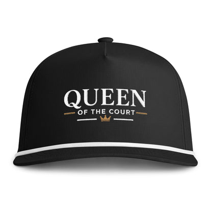 Queen of the Court Rope Cap – Cream Embroidery