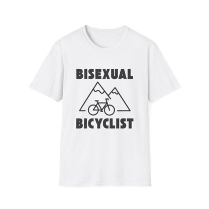 Bisexual (Mountain) Bicyclist  // Unisex Softstyle T-Shirt