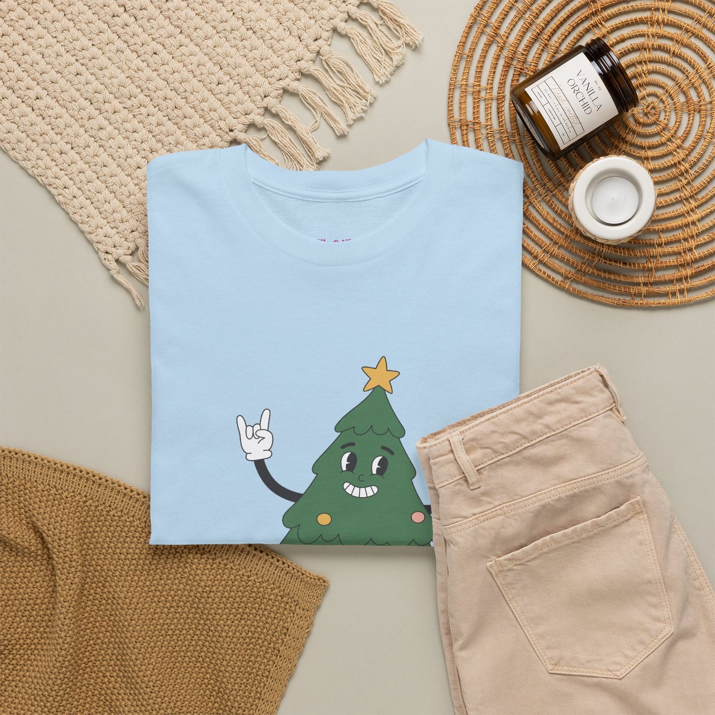 Funny Christmas Tree Tee - 'Nice Bush' Unisex Heavy Cotton T-Shirt