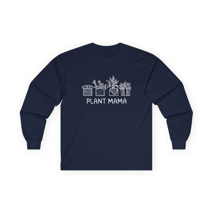 Plant Mama // Long Sleeve Tee - Unisex Cotton Shirt for Plant Lovers